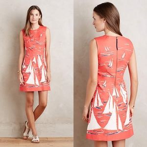 Anthropologie Maeve Berru Poplin Dress
